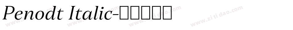 Penodt Italic字体转换